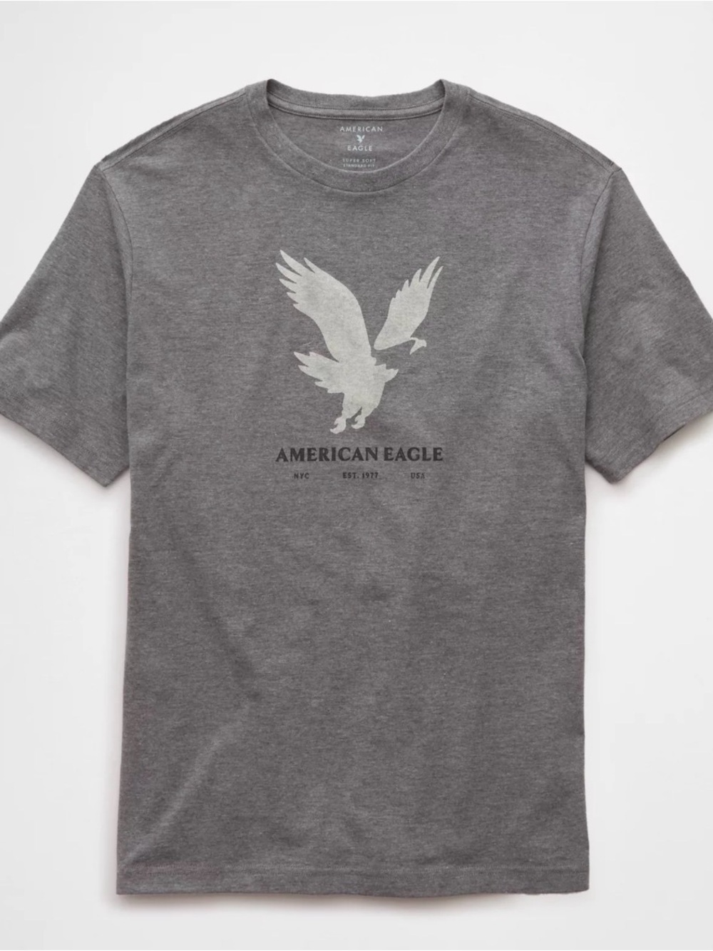American Eagle Outfitters Men’s Grey Graphic Logo T-Shirt XL